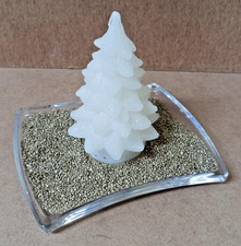 DEKO Glasschale Walther Glas  mit Wachstanne & "Goldstreusel" ca. 17 x 18 cm,