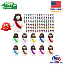 100 Pcs Little Jesus Figures– Rubber Mini Jesus Figurines in Bulk Tiny Baby Je