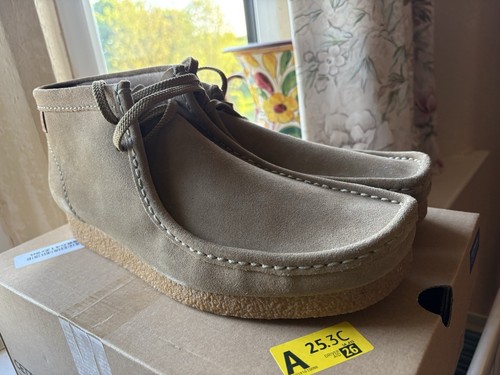 Clarks Hombre Shacre Chukka Cuero Arena Oscura Gamuza Talla UK 10.5 Euro 45 - Imagen 6 de 6