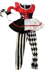 Halloween Kids Clown Costume, 4-6 Euc Young Kids Girls