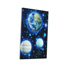 Blue Stars Planet 1 Gang No Blank 1-Gang / 5 x 3 IN Stars Solar System Planets