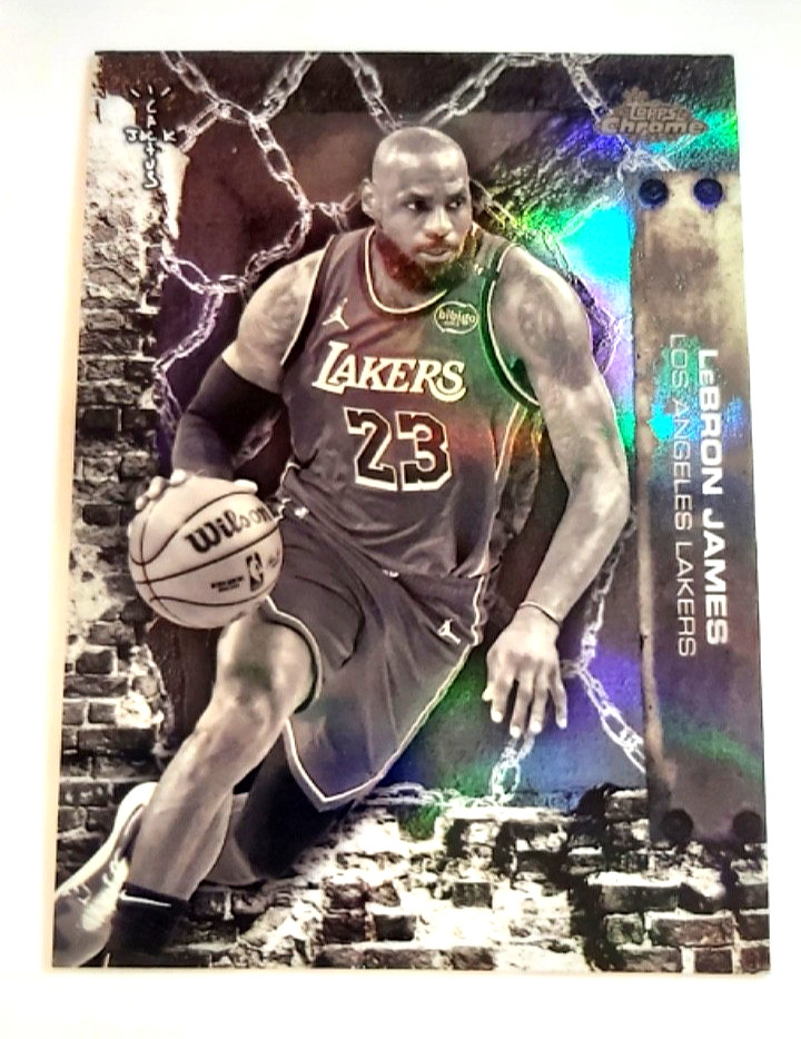 2025-26 Topps Chrome Cactus Jack LeBron James White Refractor SP #46 LA Lakers !