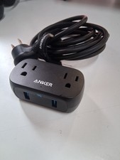 5ft Anker Power Extend USB 2 Mini A9123 Power Strip - Black