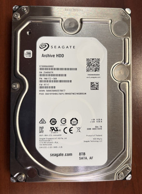 8TB Seagate Archive HDD 3.5'' SATA ST8000AS0002 Used In Good Condition