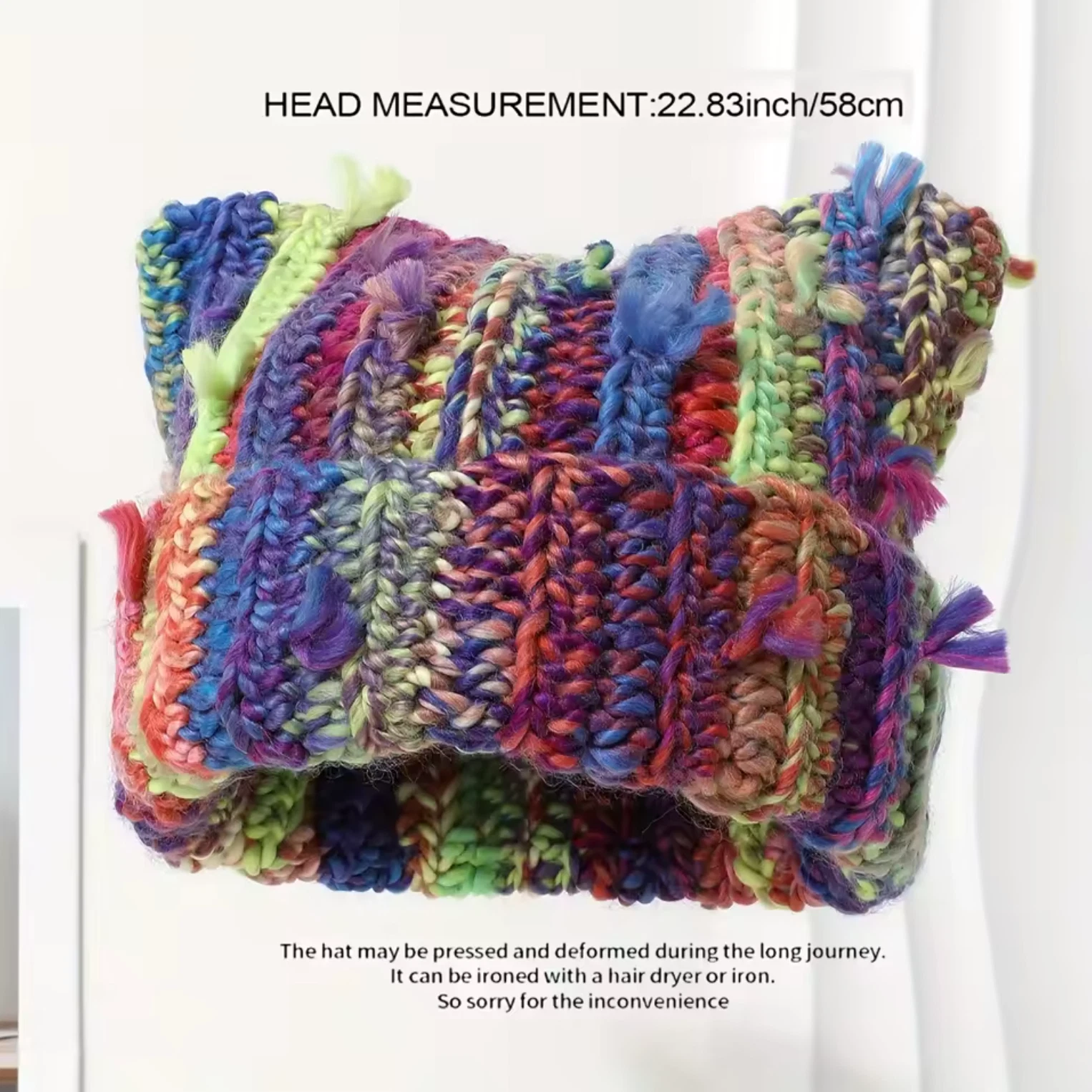 Multicolor Tie-Dye Beanie Hat Unisex Hat Bohemian Cute Boho Unisex Headwear
Opens in a new window or