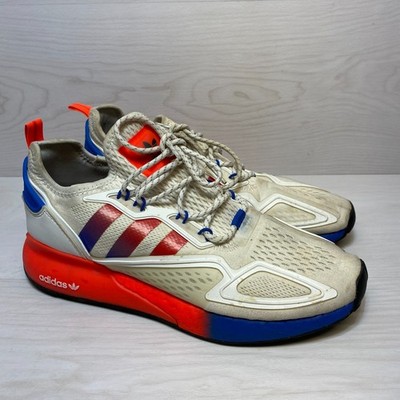 Adidas ZX 2K Boost Men's Size 10 White Gradiant Athletic Performance Sneakers
