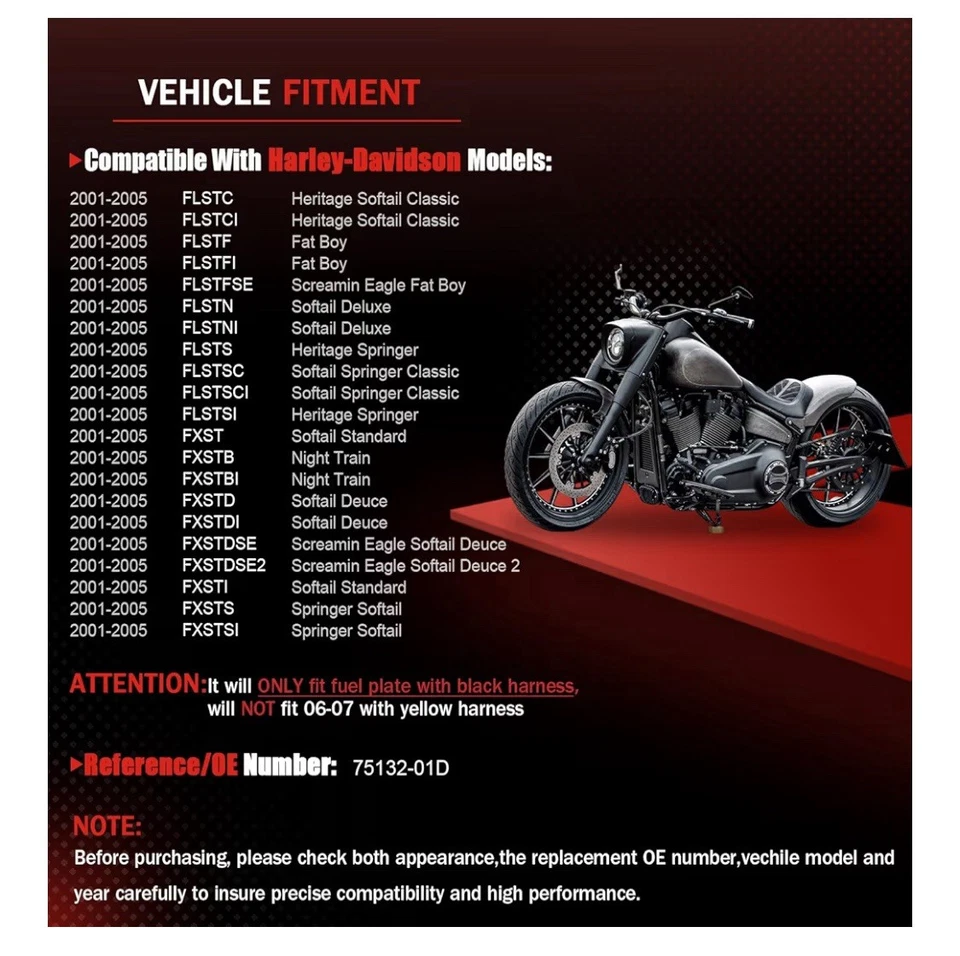 FPF 燃油泵组件适用于哈雷戴维森 01-05 软尾,Heritage #75132-01D — 第 2/4 张图片