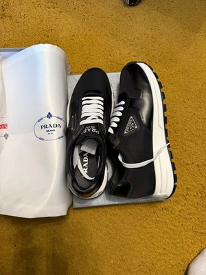 PRADA Nylon PRAX Sneaker - 2EG366 - Schwarz Weiss - NEU