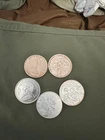 1 oz silver bullion rounds lot of 5