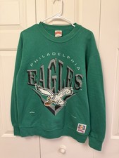 Vintage Philadelphia Eagles Sweatshirt Mens M Kelly Green 90s NFL Football 1994