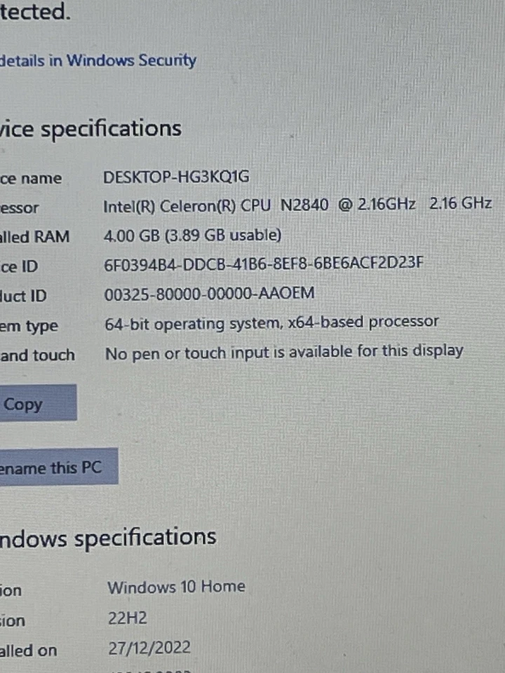 Lenovo G50-30 Laptop | Intel Celeron N2840| 4GB RAM | 1tb HDD | Faulty Battery - Image 4 of 4