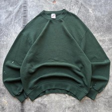 Vintage 80s 90s Jerzees Blank Forest Green Grunge Sweatshirt