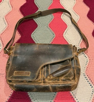 Kodiak Buffalo Leather Messenger Men's Satchel Work Bag