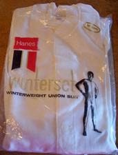Vintage 1950's NOS Hanes Winterweight Union Suit Short Sleeve Size 42 Trunk 68