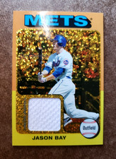 2011 TOPPS MINIS LINEAGE JASON BAY Relics Gold CANARY DIAMOND Card #75R-JBY  /10