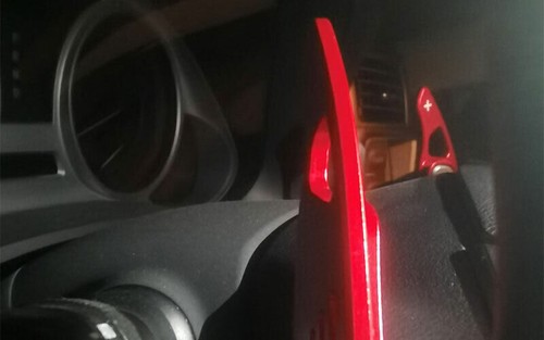 Steering Wheel Shift Paddle Extension For Lexus IS250 350 2006-2013 Red Aluminum - Picture 10 of 11