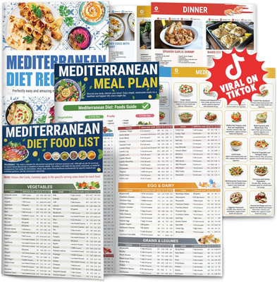 Set 3 Mediterranean Diet Chart Food List 2026, Mediterranean Ingredient Meal Pla