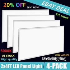 2 by 4 FT LED Flat Panel Lights, Dimmable, Recessed Drop Ceiling Lights Fixture