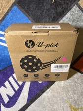 U-Pick h 4 Pack Outdoor Pickleball Set with Bag Skill Level Pink