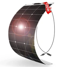 100W 18V Flexible Solar Panel 9BB Monocrystalline for 12V Battery Charging, S...