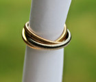 CARTIER 18k Yellow White Rose Gold Trinity Rolling Band — photo 10