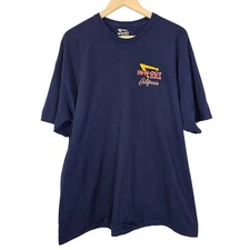 IN-N-Out Burger Food California Men's Blue Short Sleeve Graphic T-shirt Size XXL