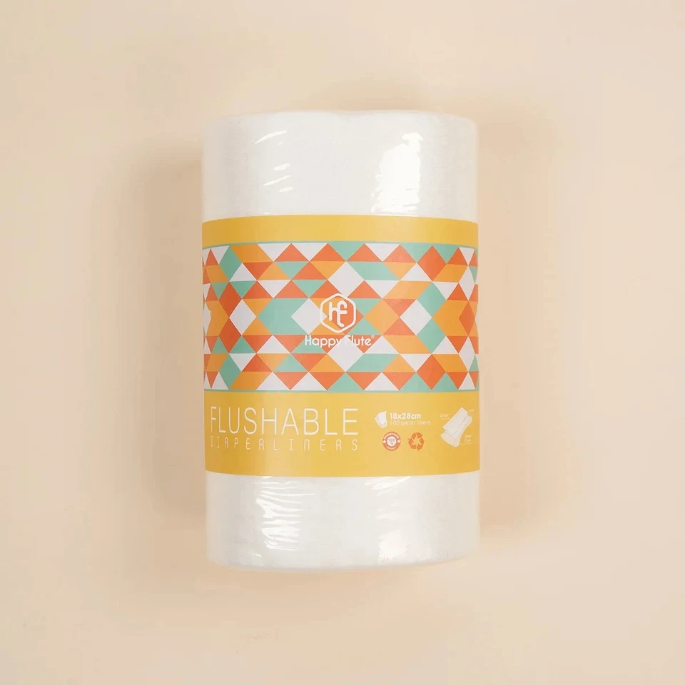 Large Roll Bamboo Fabric Baby Wipes Flushable Nappy & Cloth Diaper Liners 100pcs - Image 3 of 4