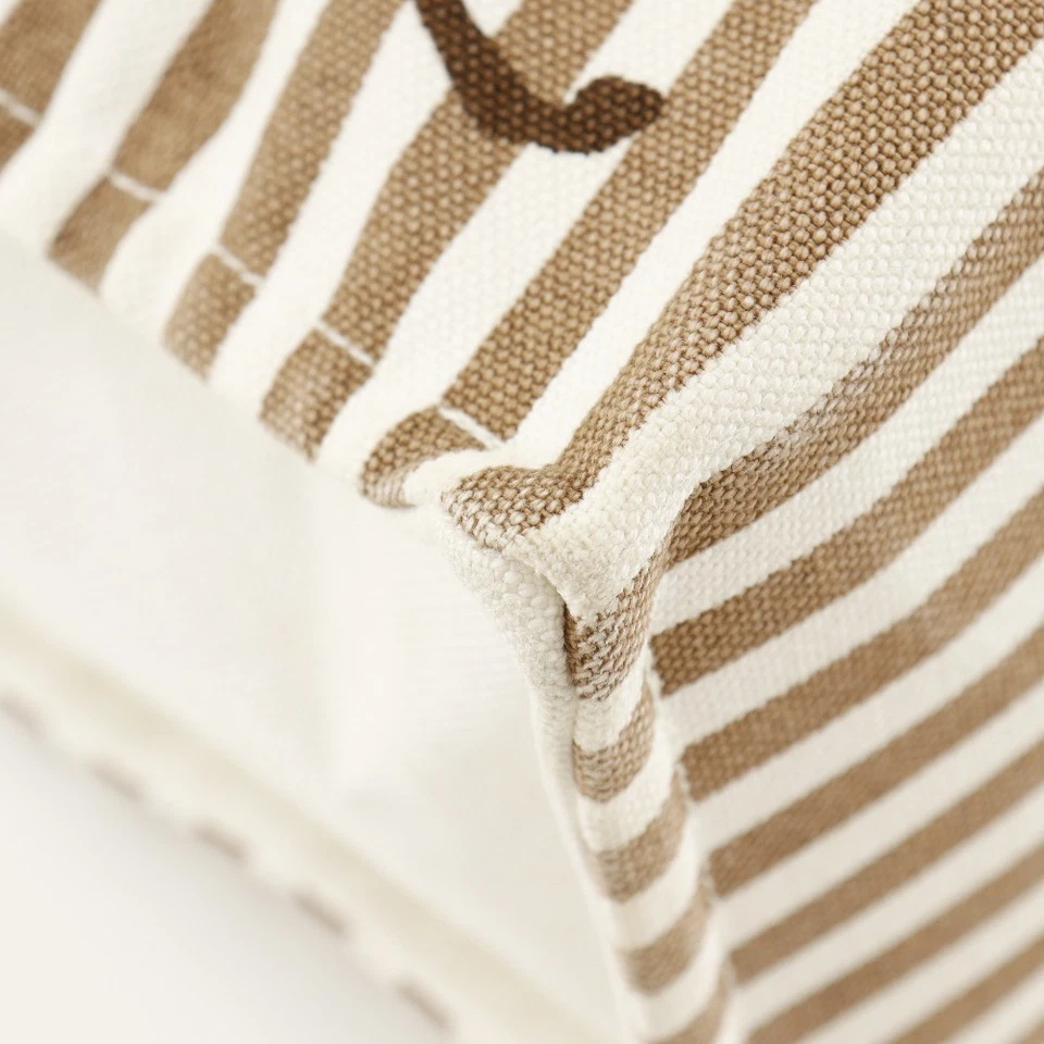 Bolso de Mano HERMES Chevault Marrón/Blanco Off Manguera de Lona Unisex Foto 4 de 4