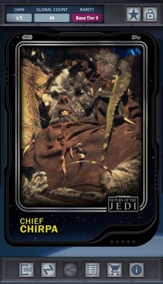 Star Wars Card Trader 2025 Series 3 Tier 8 Base Black 75cc - Chief Chirpa