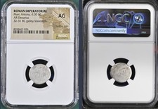 Marc Antony Silver Denarius 30BC Roman Imperatorial Legion NGC Graded Certified