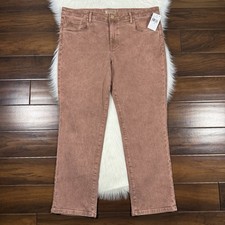 Kut from the Kloth Women's Size 16 Coffee Reese Ankle Straight Leg Pants Jeans