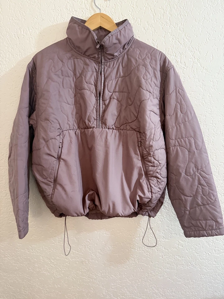 Chaqueta acolchada para mujer Avia 3/4 cremallera con bolsillos para manguito XL rosa/púrpura nueva sin etiquetas Foto 3 de 4