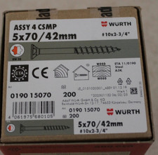 Würth Assy 4 CSMP Teilgewinde 5x70/42 neu in OVP