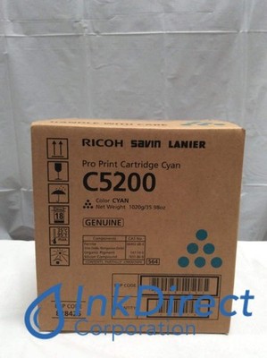 Genuine Ricoh Savin Lanier 828425 C5200 Print Cartridge Cyan C5200s C5210s