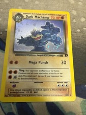 Dark Machamp 10/82 Team Rocket Holo Rare Pokemon Card *SWIRL*