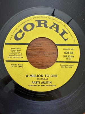 #ad Patti Austin 45 Northern Soul A Million To One A Tisket A Tasket Promo 7” NM $36.88