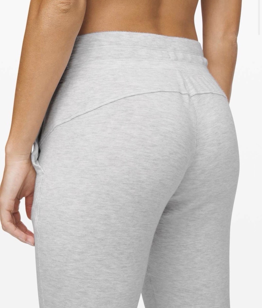 Lululemon Warm Down Jogger Heathered Core Ultra Light Grey Sz 4 View 3
