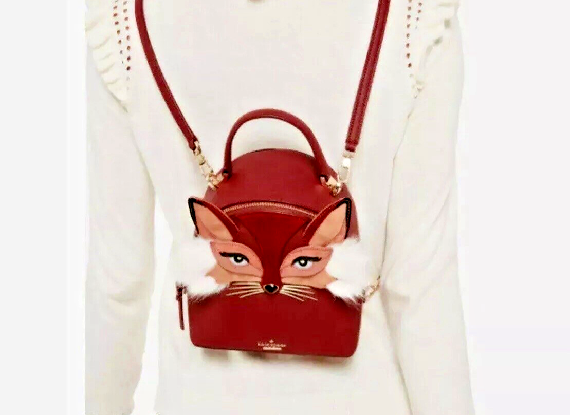 New Kate Spade So Foxy Binx Mini Backpack Crossby Bag Fox  display picture 1