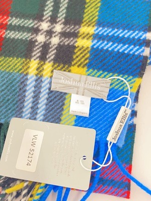 う・さ 新品未使用 Joshua Ellis Joshua Ellis UNITED ARROWS bespoke plaid cashmere fringe