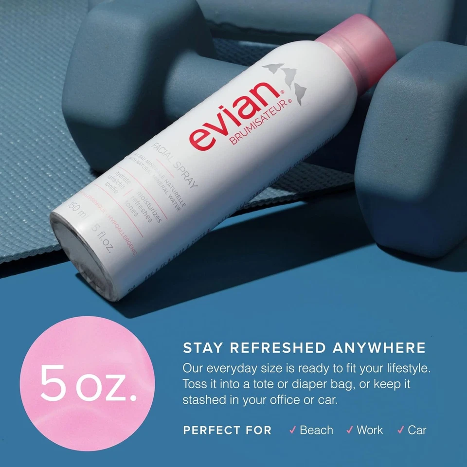 Spray facial BRUMISATEUR Evian 5 fl oz (paquete de 1) Foto 2 de 4