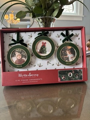 2025 green Round Mini Frames Winterberry by Sheffield Home 3 Piece Frame Set NWT