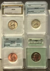 Beautiful Lot of 4 Uncirculated Washington Silver Quarters, 3 are Proof