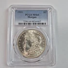​US Mint 1921 Morgan Silver Dollar PCGS MS64 Mint State Brilliant Uncirculated