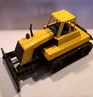 Tonka Mighty Vintage Diesel Bulldozer 18" Long Rubber Treads Rolls