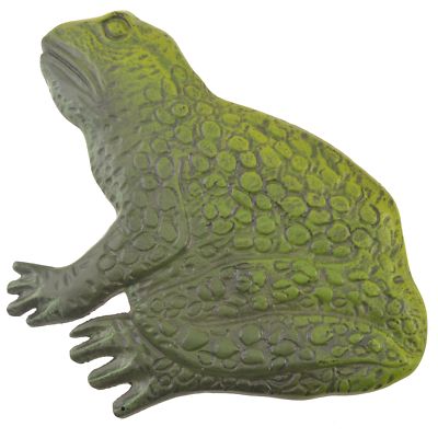 Green Frog Stepping Stone Decorative Cast Iron Yard Garden Outdoor Decor