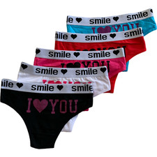 NEW 5 Women Bikini Panties Brief Floral Lace Cotton Underwear Size M L XL 6625