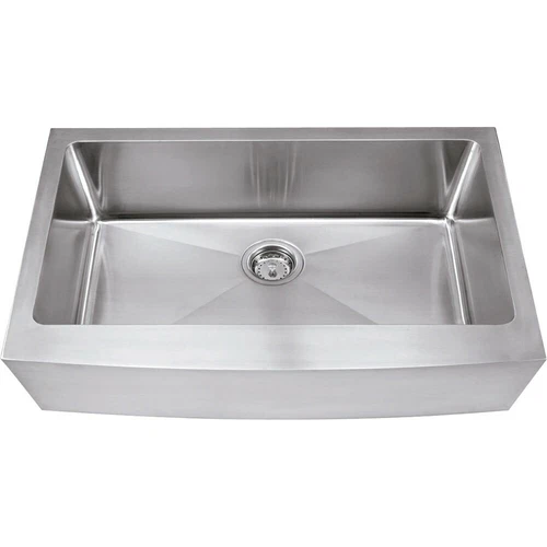 16G Farmhouse Single Bowl Stainless Steel Kitchen Farm Sink Apron Front 10" Deep - Picture 5 of 6