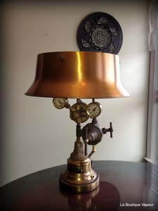 Steampunk Table Lamp Light Br Gauges Sel Handmade Image Is Loading Steampunk Table Lamp Light Br Gauges Sel