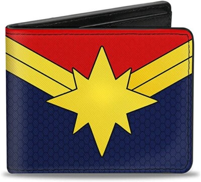 Buckle Down Unisex Universum Geldbörse Captain Marvel Star Logo rot/gold/b Bi-Fold