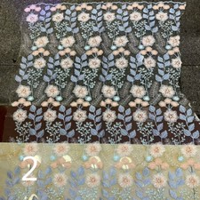 Netz Durchsichtig Bestickt Blumen Stoff Spitze Kleid Hochzeit DIY Hintergrund